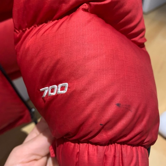 NORTH FACE Red Down Jacket - Picture 5 of 7